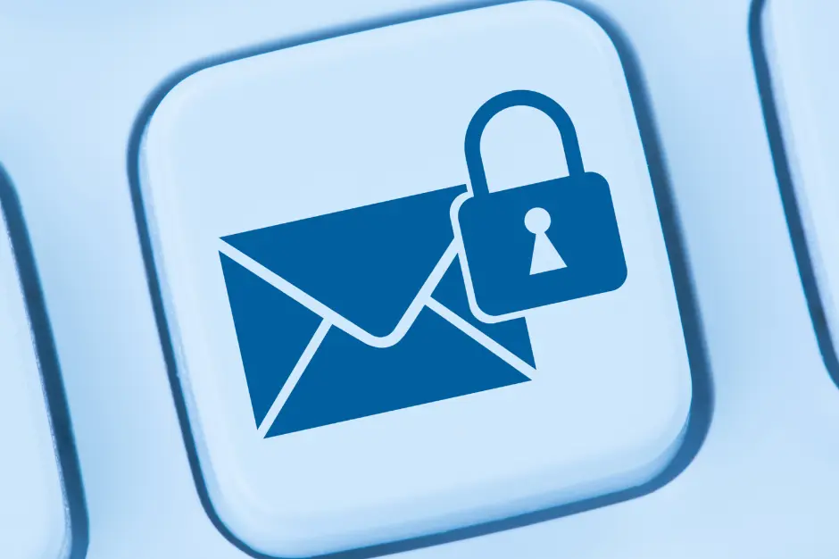 encrypted email icon for data security