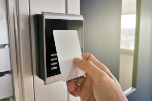 Physical safeguards for security: swiping key fob